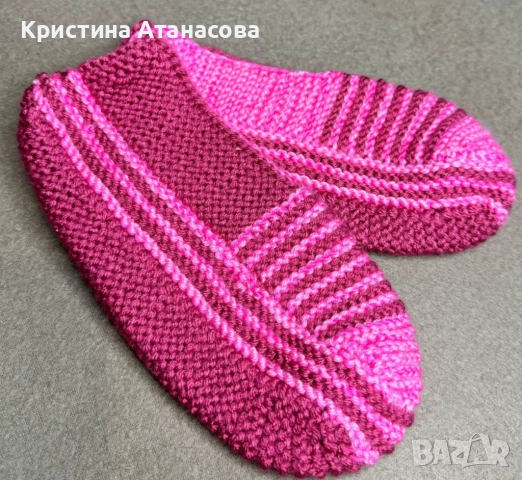 🧶 Ръчно плетени терлици – 6 лв/чифт, снимка 4 - Други - 52080279