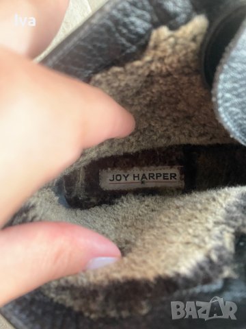 Дамски боти естествена кожа Joy Harper 39номер черни, снимка 6 - Дамски боти - 43347242