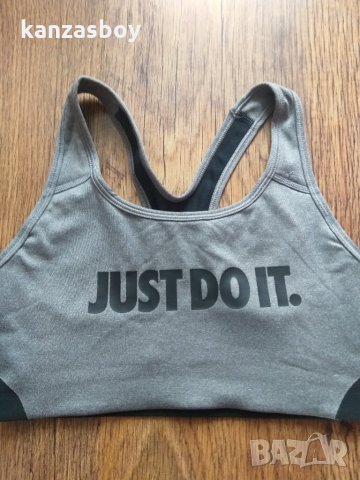 Nike Sports Bra Just Do It Gray Black Women -страхотно бюстие КАТО НОВО, снимка 4 - Корсети, бюстиета, топове - 33227827