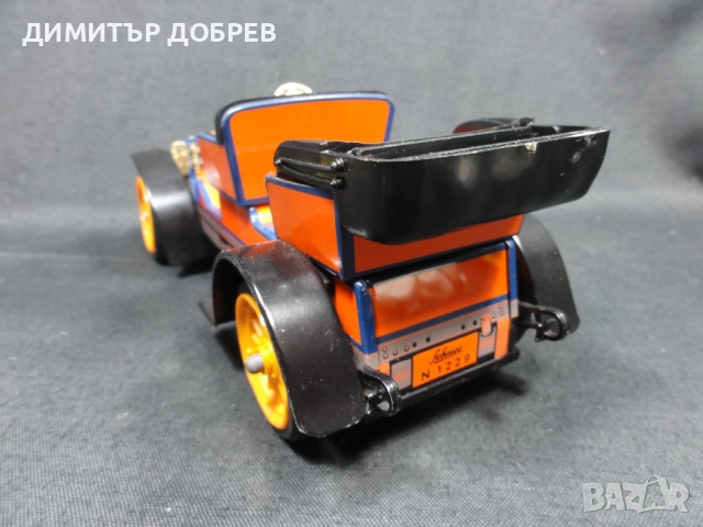 СТАРА РЕТРО ЛАМАРИНЕНА КОЛА ИГРАЧКА MERCEDES SIMPLEX 1902 SCHUCO GERMANY, снимка 5 - Колекции - 52200344