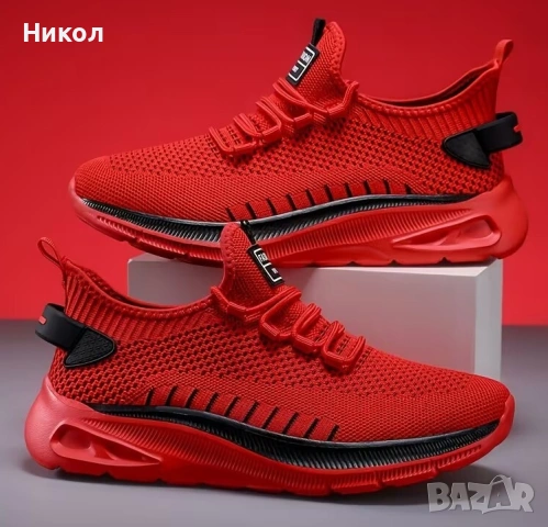 Унисекс червени летни маратонки, р-р 39., снимка 2 - Маратонки - 53390156