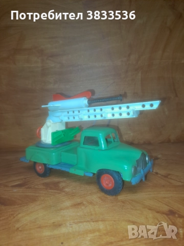 Vintage Полска соц.ламаринена играчка дтар камион Ракетоносец, снимка 2 - Коли, камиони, мотори, писти - 52345255