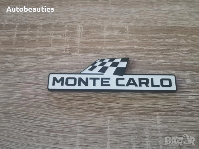 емблема Skoda Monte Carlo черно с бяло, снимка 4 - Аксесоари и консумативи - 51166616