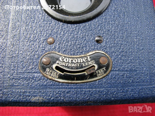 Син фотоапарат Coronet камера, снимка 5 - Антикварни и старинни предмети - 28423467