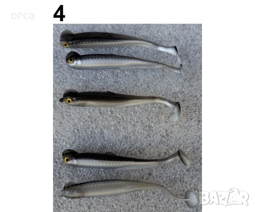 🎣 Силикони за риболов Orcarp Lushazer – силиконови рибки 6 см, 5 бр, снимка 4 - Такъми - 52803094