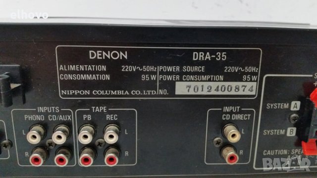 Ресивър Denon DRA-35, снимка 4 - Ресийвъри, усилватели, смесителни пултове - 28858676