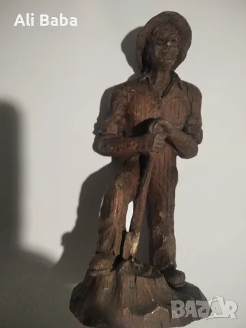 Красива Дървена статуетка-дърворезба Дървосекач, снимка 1