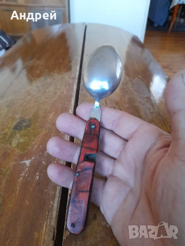 Стара сгъваема лъжица П.Денев, снимка 6 - Други ценни предмети - 51170895