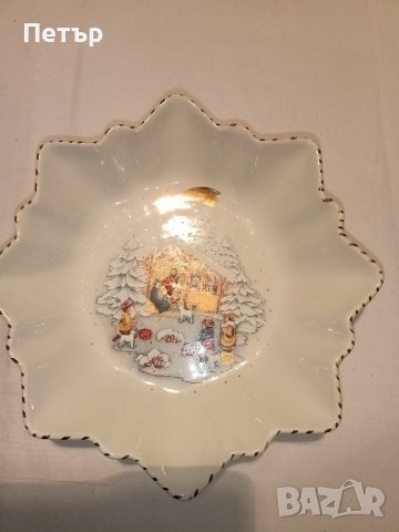 Коледно плато /Рождество Христово/-внос Германия, снимка 2 - Прибори за хранене, готвене и сервиране - 42961508