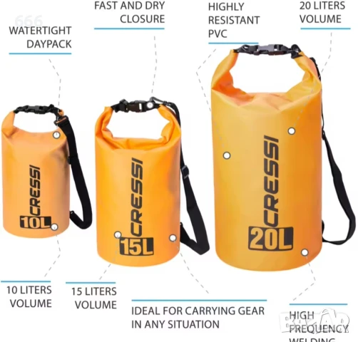 Водоустойчива чанта CRESSI 20L, снимка 2 - Други спортове - 51380134