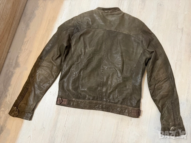 Оригинално мъжко кожено яке Lee, снимка 5 - Якета - 52314955