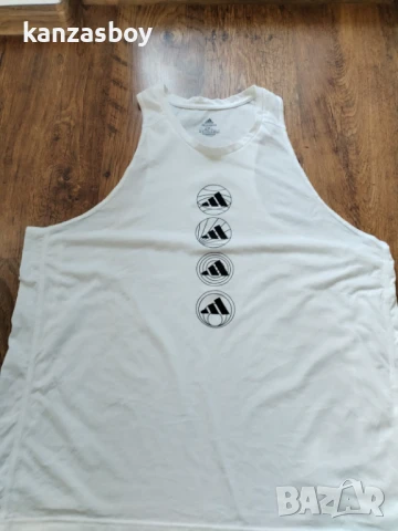 Adidas Run Logo Tank Top - страхотен мъжки потник КАТО НОВ 2ХЛ, снимка 5 - Тениски - 51408082