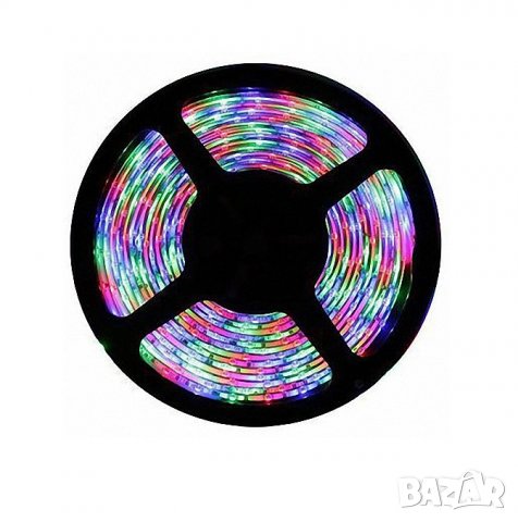 RGB LED Диодна лента 3 цвята (Влагозащитена) 5 метра, снимка 4 - Лед осветление - 32954049