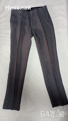 Мъжки костюм 100% лен + подарък, снимка 13 - Костюми - 53604922