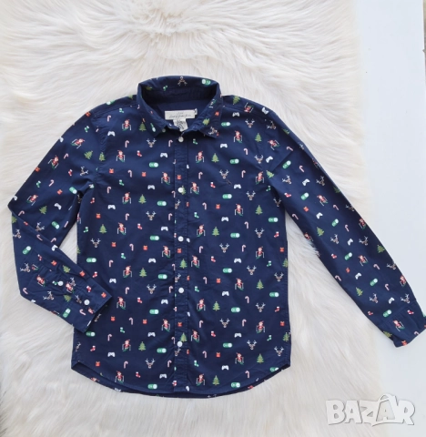 Детска Коледна риза H&M 11-12 години , снимка 7 - Детски ризи - 52859505