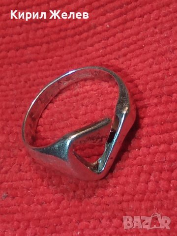 СТАР СРЕБЪРЕН АРТ ДЕКО СТИЛ ПРЪСТЕН СРЕБРО 925 МАЙСТОРСКА ИЗРАБОТКА 25682, снимка 2 - Пръстени - 35883990