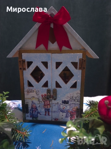 Ръчно изработени коледни къщички с късмети – декорация, която носи вълшебство, снимка 2 - Декорация за дома - 52312596