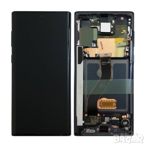Дисплей за Samsung Galaxy Note 10 Lite ( 2020 ) / N770 , SM-N770F /, черен, с рамка, снимка 1 - Тъч скрийн за телефони - 40352100