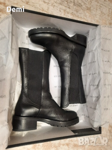 Черни боти ботуши Patrizia Pepe , снимка 5 - Дамски боти - 52025307