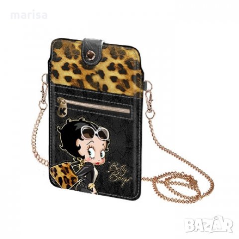 Чанта с калъф за телефон BETTY BOOP Leopard, 19х12 СМ Код: 46377 , снимка 1 - Други - 26920882