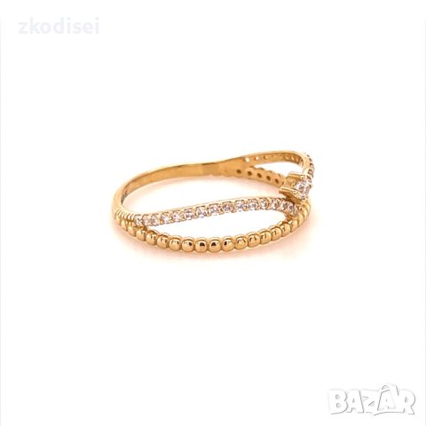 Златен дамски пръстен 1,48гр. размер:57 14кр. проба:585 модел:20199-3, снимка 3 - Пръстени - 43288502