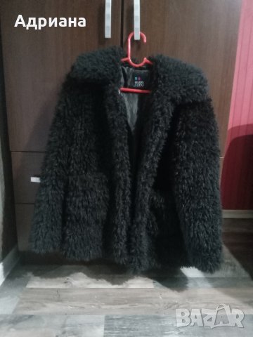 Черно меко палто, снимка 1 - Палта, манта - 44061626