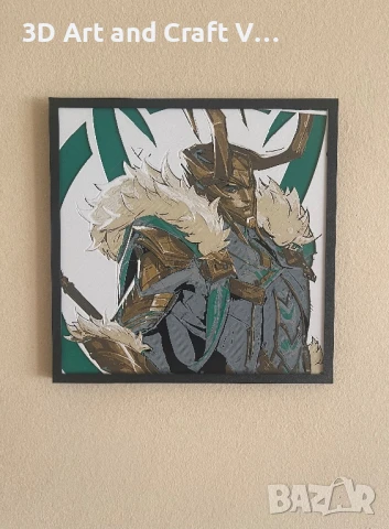  Релефна картина Loki – Marvel Rivals 🐍✨, снимка 2 - Други жанрове - 51120837