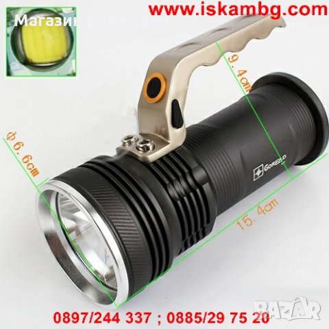 Акумулаторен фенер, прожектор CREE XM-L T6 К-3405 XP-G R5, снимка 2 - Къмпинг осветление - 28470395
