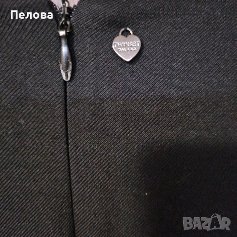 черна рокля с къс ръкав Twin Set Milano , снимка 3 - Рокли - 52434449