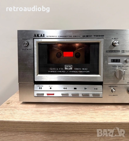 🔈ТОП ЦЕНА - Ретро триглав дек AKAI GXC-750D - Made in Japan - Профилактиран🔈, снимка 2 - Декове - 53416336
