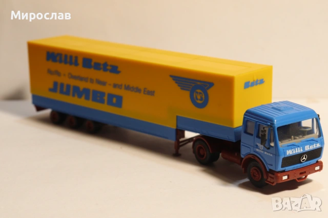 HERPA H0 1/87 MERCEDES WILLI BETZ МОДЕЛ КАМИОН, снимка 4 - Колекции - 53378067