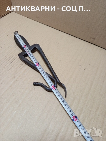 Соц Стари Ръчно Ковани Ножици За Рязане На Ламарина. , снимка 12 - Антикварни и старинни предмети - 52619403