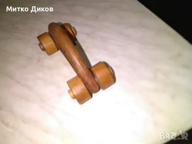 Дървен масажен валяк с дръжка , снимка 2 - Масажори - 49910693