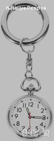 Джобен часовник с ключодържател Докторска висулка Кварцов часовник за медицински сестри, снимка 3 - Дамски - 48474577