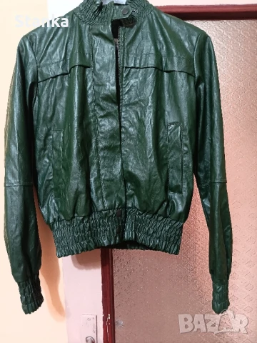 Зелено кожено яке- Zara