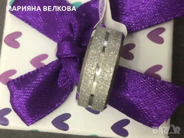 Стоманен пръстен-халка, снимка 2 - Пръстени - 50741213