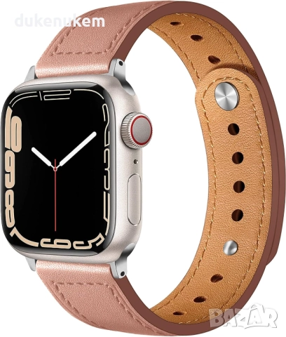 НОВA! Кожена каишка за Apple Watch (38–49 мм)
