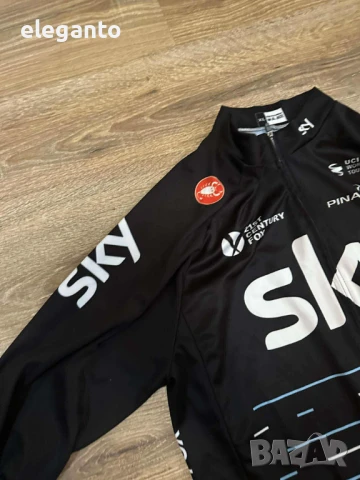 Мъжко ВЕЛО МТБ Джърси CASTELLI Team Sky UV50+  Long sleeve , L/XL размер , снимка 6 - Спортни дрехи, екипи - 50850121