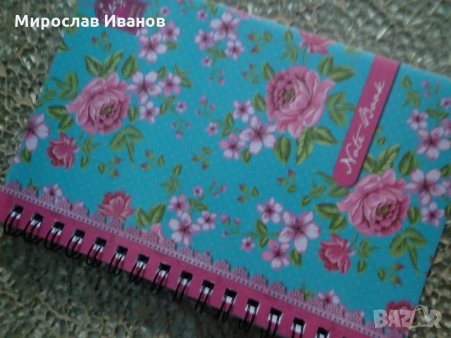 ретро тефтер с рози, снимка 1