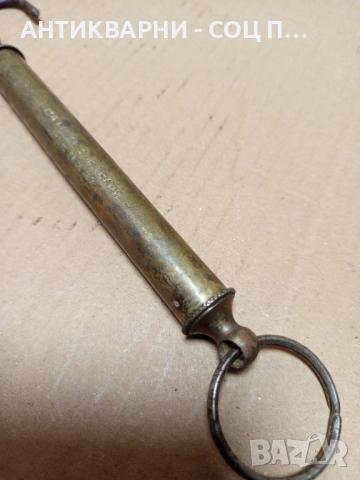 Стар Малък Бронзов Английски Кантар До 40кг. , снимка 3 - Антикварни и старинни предмети - 52355902