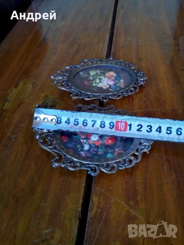 Стара картина,картини с месингова рамка, снимка 7 - Други ценни предмети - 28319868