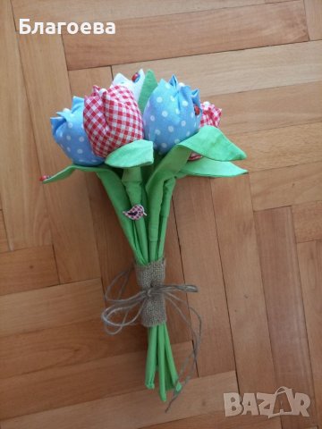 Лалета от плат , снимка 2 - Декорация за дома - 37936465