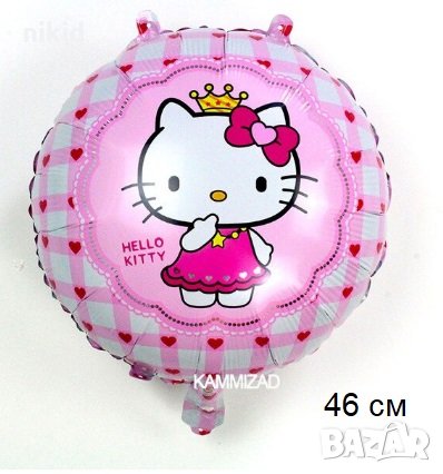 Hello Kitty Кити кръгъл фолио фолиев балон хелий и въздух парти рожден ден