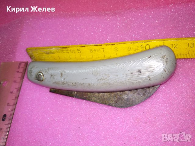 СТАР РУСКИ РЯДЪК КОЛЕКЦИОНЕРСКИ ДЖОБЕН НОЖ за АШЛАДИСВАНЕ СССР ДЖОБНО НОЖЧЕ ЧИРЕНИ БАКЕЛИТ 43127, снимка 10 - Колекции - 44119284