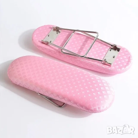 Стойка , възглавничка за маникюр Еко кожа Стомана Розова, снимка 6 - Педикюр и маникюр - 52210677