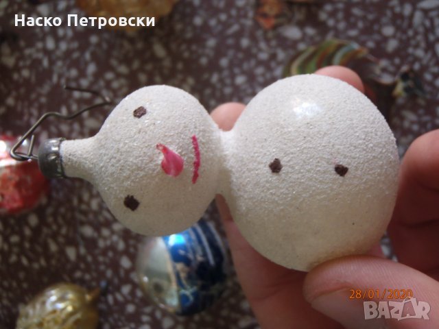 Уникални ретро СТЪКЛЕНИ коледни играчки за елха., снимка 12 - Антикварни и старинни предмети - 28265131