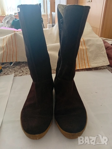 Кафяви ботуши HOGL-естеств.кожа с вълна, снимка 3 - Дамски ботуши - 53494677