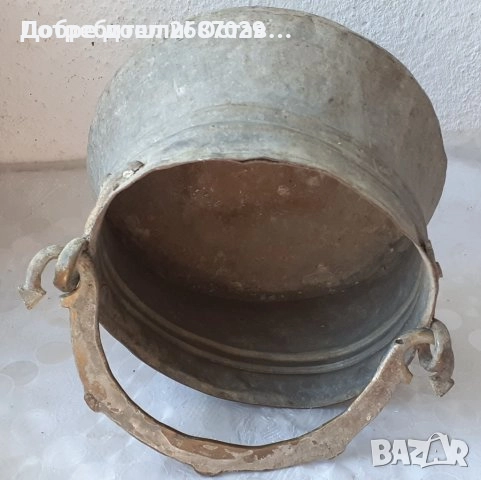 Бакъри: Много стар бакър, менче, с дръжки, орнаменти, антика, бакърче, , снимка 13 - Други - 36979393