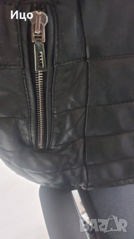 Кожено яке, ватирано и вталено, снимка 8 - Якета - 43757949
