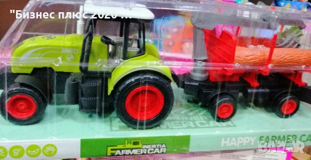 Детски трактор с ремарке, снимка 1 - Коли, камиони, мотори, писти - 38811613